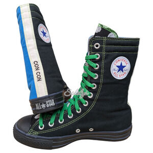 Converse 2007 XHI Calf Extra High Custom Blue Black Green Con Con Sneakers W8